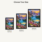 Banff Moraine Lake Sunrise size comparison