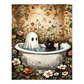 Original artwork for Bathtub Companions Diamond Painting Kit
