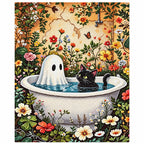 Finished diamond painting for Bathtub Companions Diamond Painting Kit