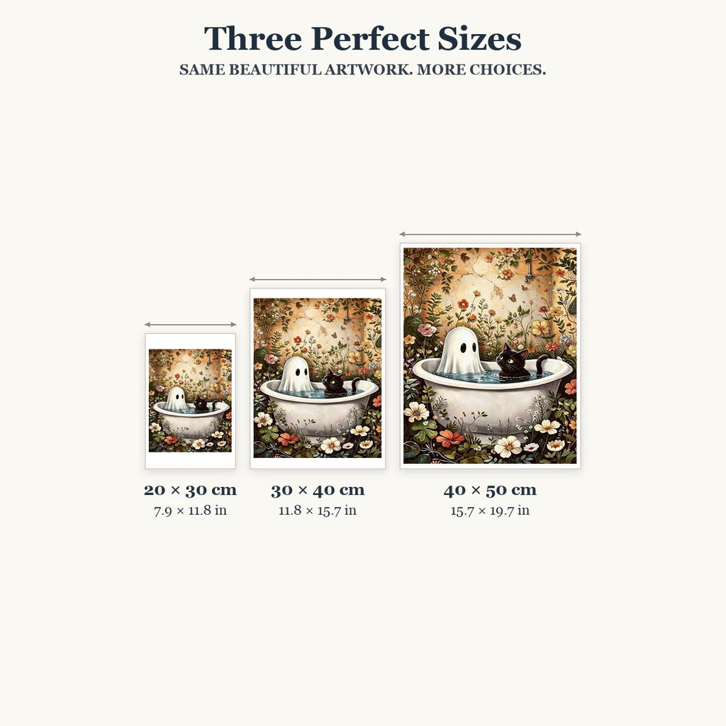 Size guide for Bathtub Companions Diamond Painting Kit