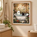 Home decor scene for Bathtub Companions Diamond Painting Kit