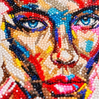 Blue-Eyed Cubist Woman: detail image