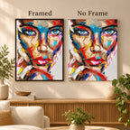 Blue-Eyed Cubist Woman: frame comparison image