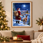 Home decor scene showing beneath the christmas star displayed on a wall.
