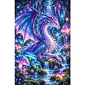 Bioluminescent Dragon Mushroom Forest — original artwork on a clean white background