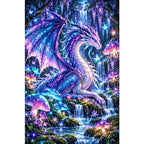 Bioluminescent Dragon Mushroom Forest — original artwork on a clean white background