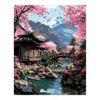 Original artwork for Blossoms Framing Fuji Diamond Painting Kit