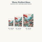 Size guide for Blossoms Over Mountain Pagodas Diamond Painting Kit