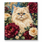 Finished diamond painting for Blue Eyed Majesty Diamond Painting Kit