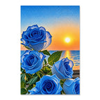 Blue Roses at Sunset Diamond Painting Kit hero view
