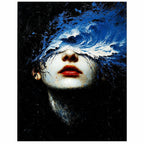Woman with Blue Wave Across Her Eyes: original