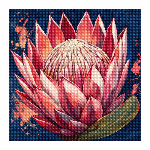 White-background finished diamond painting of Blush Crown