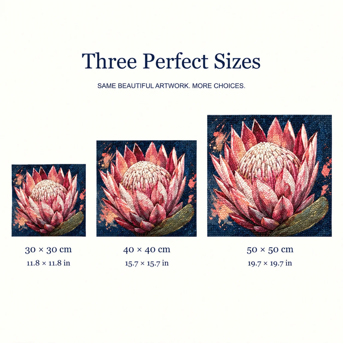 Three canvas sizes for Blush Crown