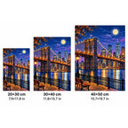 Brooklyn Bridge Moonlit Skyline size guide