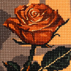 Close-up diamond drill detail of Burnt Amber Rose