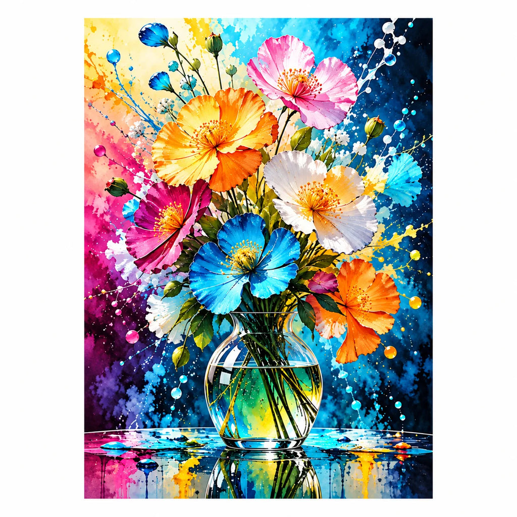 Original artwork showing burst of summer blooms.