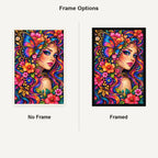 Butterfly Floral Beauty Diamond Painting Kit — No Frame and Framed comparison