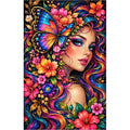 Butterfly Floral Beauty Diamond Painting Kit — original white-background artwork