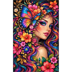 Butterfly Floral Beauty Diamond Painting Kit — original white-background artwork