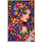 Butterfly Floral Beauty Diamond Painting Kit — Diamond painting process
