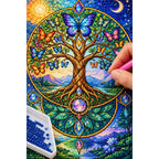 Butterfly Tree of Life Diamond Painting Kit — diamond painting application process