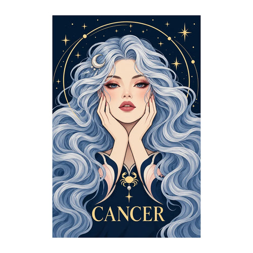 Original white-background artwork of Cancer Moon Tide Keeper