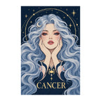 Finished white-background diamond painting of Cancer Moon Tide Keeper