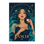 Finished white-background diamond painting of Cancer Coral Shell Dreamer