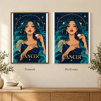 Framed and no-frame options for the Cancer Coral Shell Dreamer diamond painting