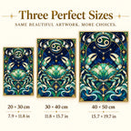 Cancer crab diamond painting size guide for 20 × 30 cm, 30 × 40 cm, and 40 × 50 cm