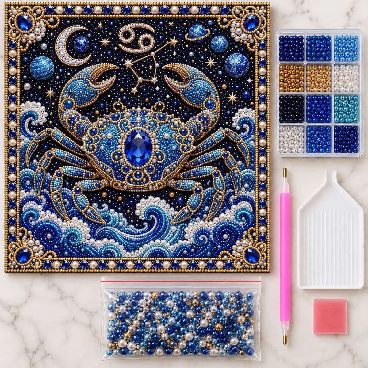 cancer pearl painting kit contents as shown