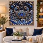 cancer pearl artwork shown as a home display example