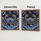cancer canvas-only and framed display options; no decorative outer frame included