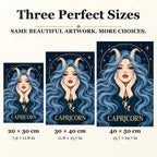 Capricorn Sea Goat diamond painting in 20 by 30, 30 by 40, and 40 by 50 centimeter sizes