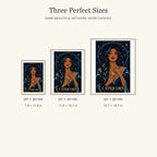 Capricorn Frost Seagoat diamond painting in 20 by 30, 30 by 40, and 40 by 50 centimeter sizes