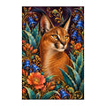 Original white-background artwork of Caracal Agave Blossom Frame