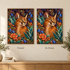 Framed and no-frame options for the Caracal Agave Blossom Frame diamond painting