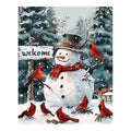 Original artwork for Cardinals Around The Snowman