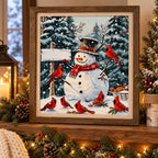 Home decor scene for Cardinals Around The Snowman