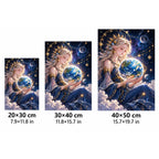 Celestial Goddess Earth Diamond Painting Kit size guide