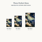 Luna moth and orchid diamond painting sizes: 20 x 30, 30 x 40, and 40 x 50 cm