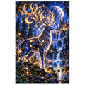 Celestial Stag Star Map Forest original artwork on white