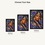 Celestial Starflower Goddess 20 by 30, 30 by 40, and 40 by 50 centimeter size guide