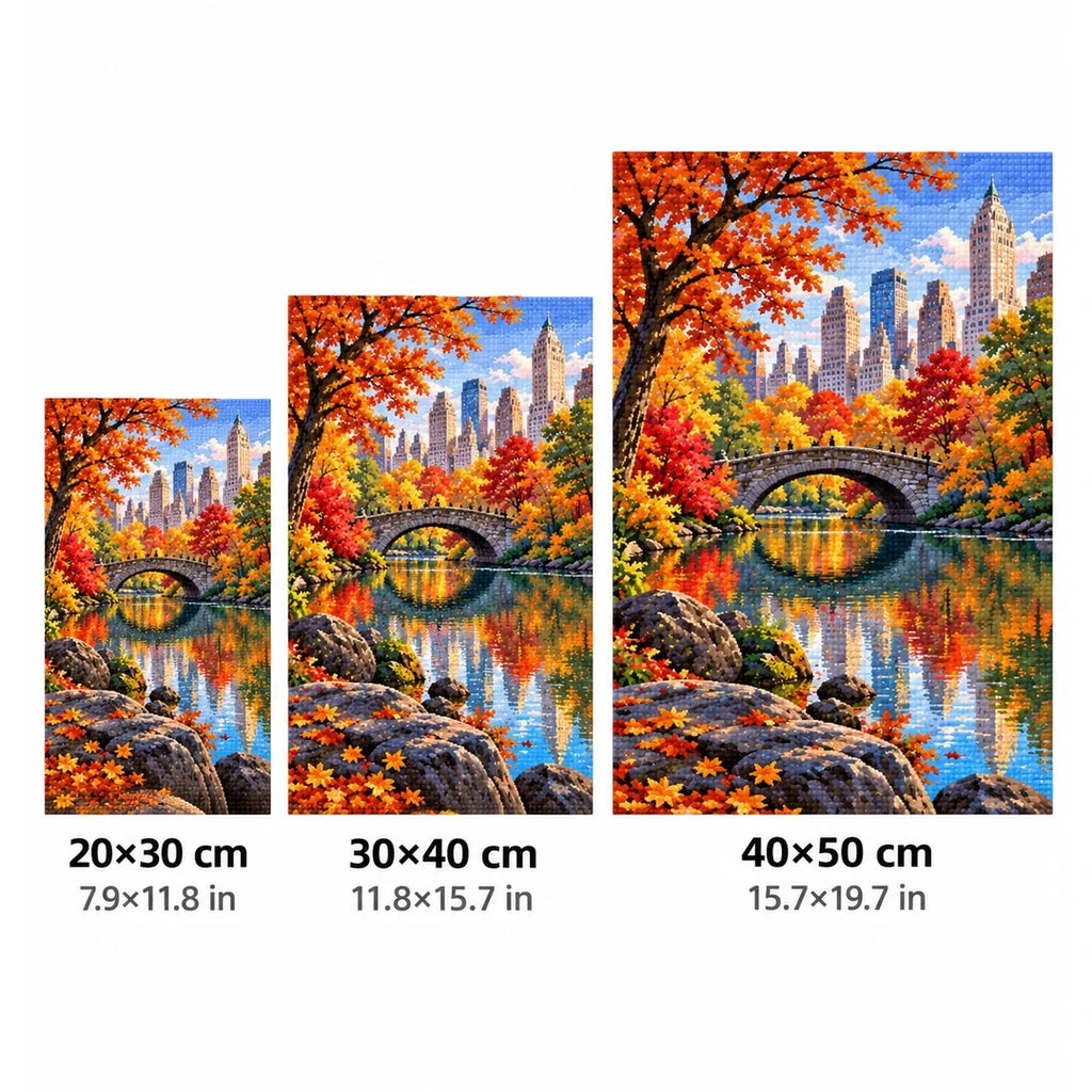 Central Park Autumn Bridge size guide