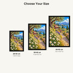 Chamomile Field Country Lane — size comparison for 20 × 30, 30 × 40 and 40 × 50 cm