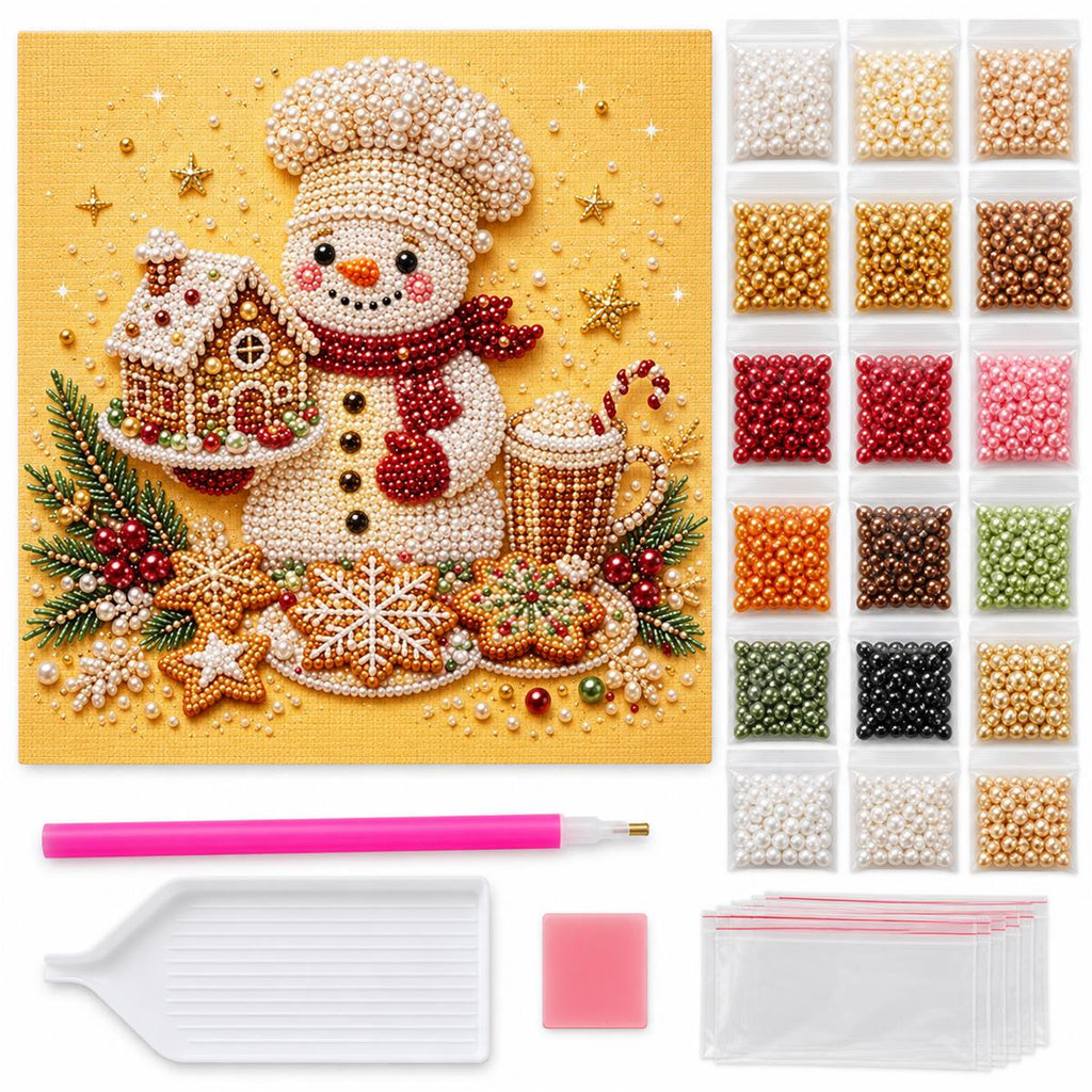 Chef Snowman Gingerbread House — kit image