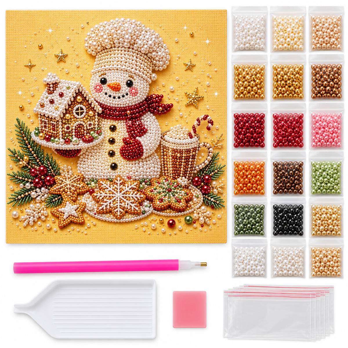 Chef Snowman Gingerbread House — kit image