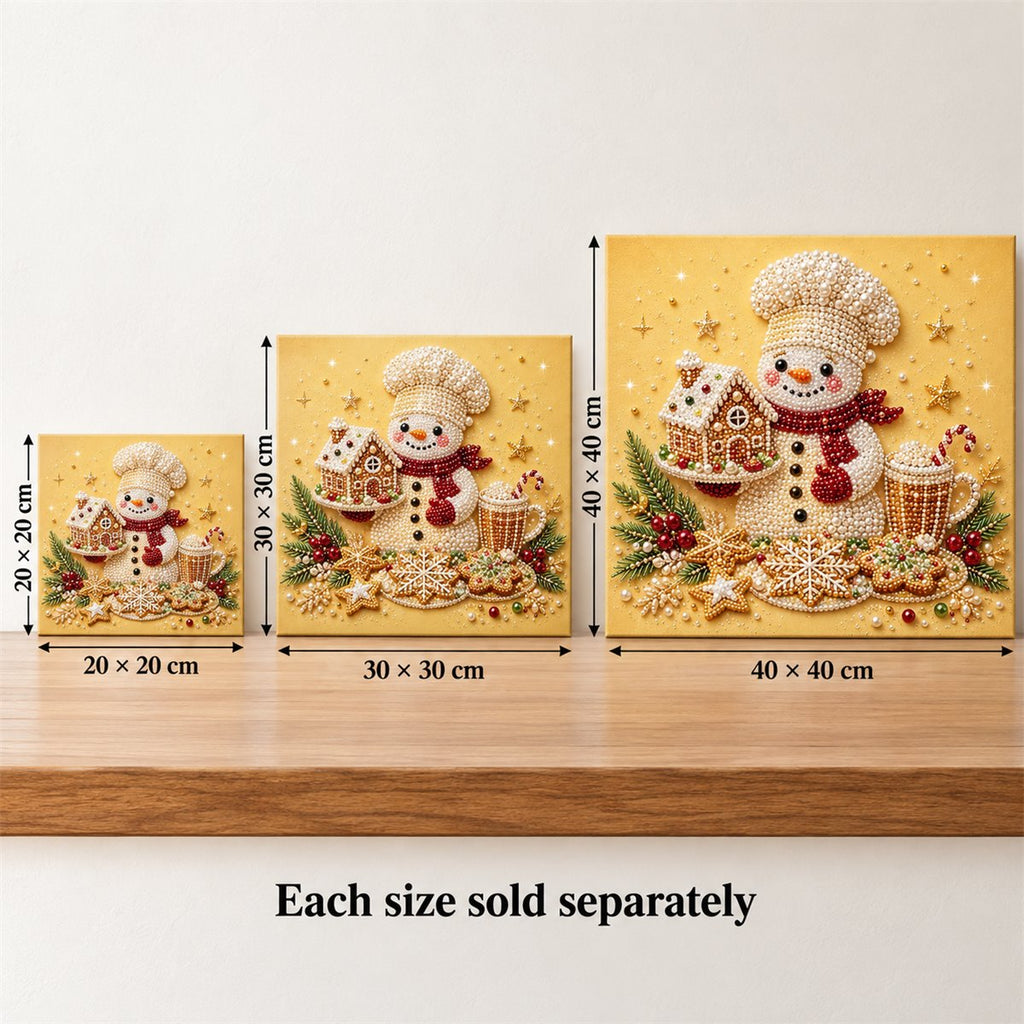 Chef Snowman Gingerbread House — size image