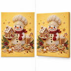 Chef Snowman Gingerbread House — style image