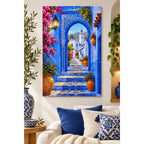 Chefchaouen Blue Archway home decor scene